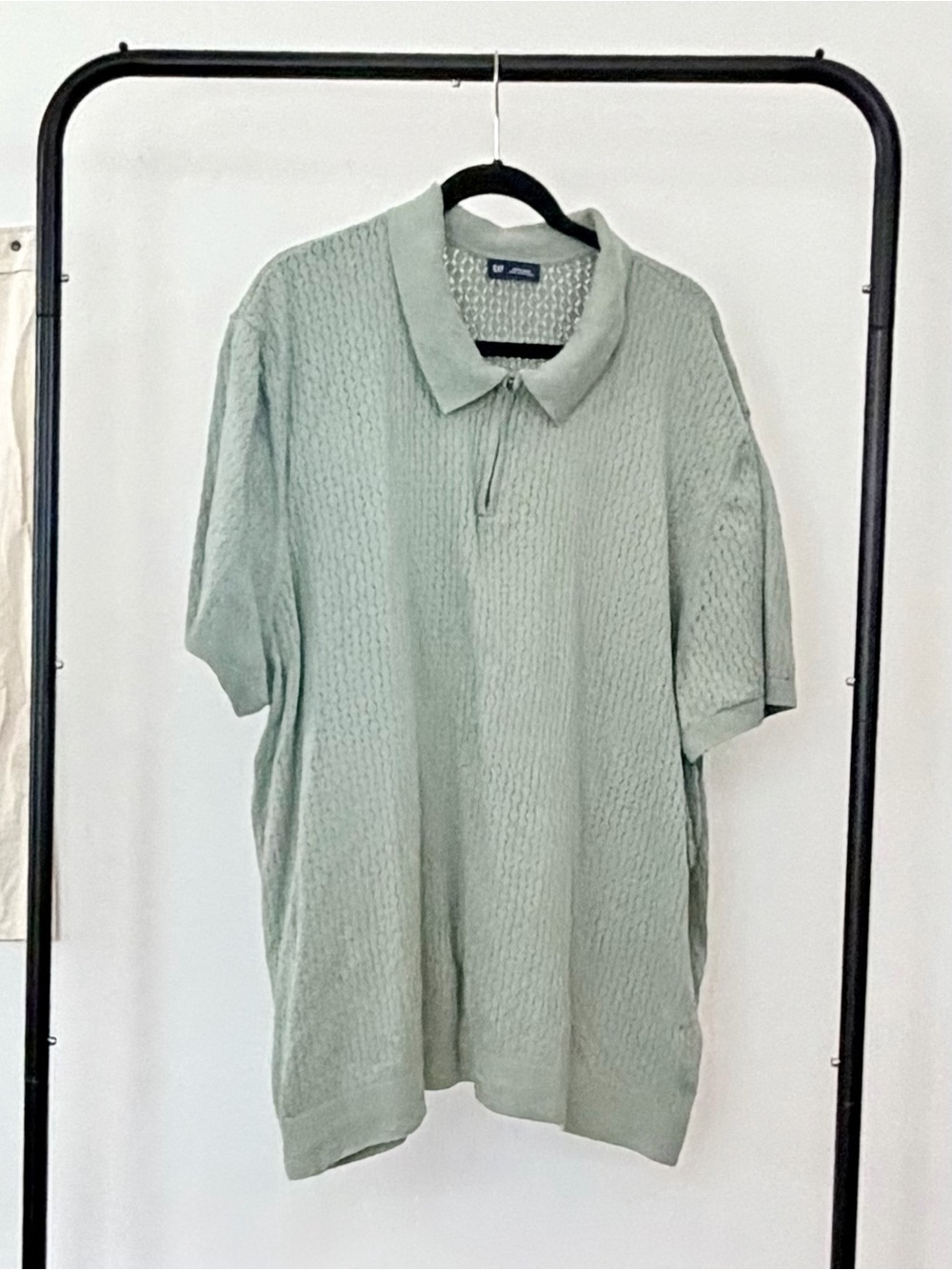 Abercrombie & Fitch Light Sage Knit Polo